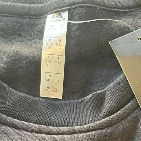 Nwt adidas womens black crewneck sweatshirt size small - Picture 4 of 5